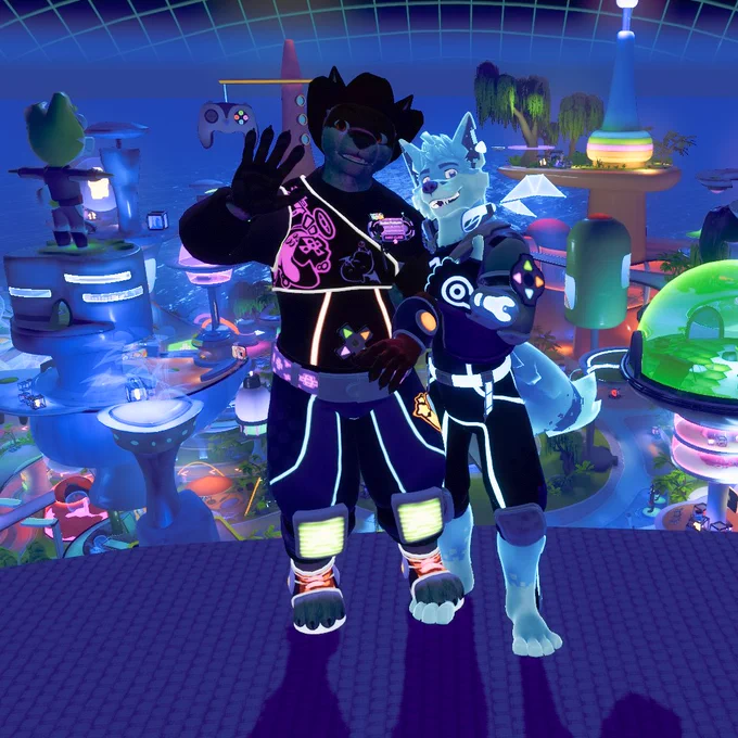 Bucker and F.Y.N.N. at Furality Ultra after the final fireworks show.