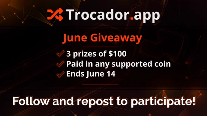 Trocador.app Giveaway