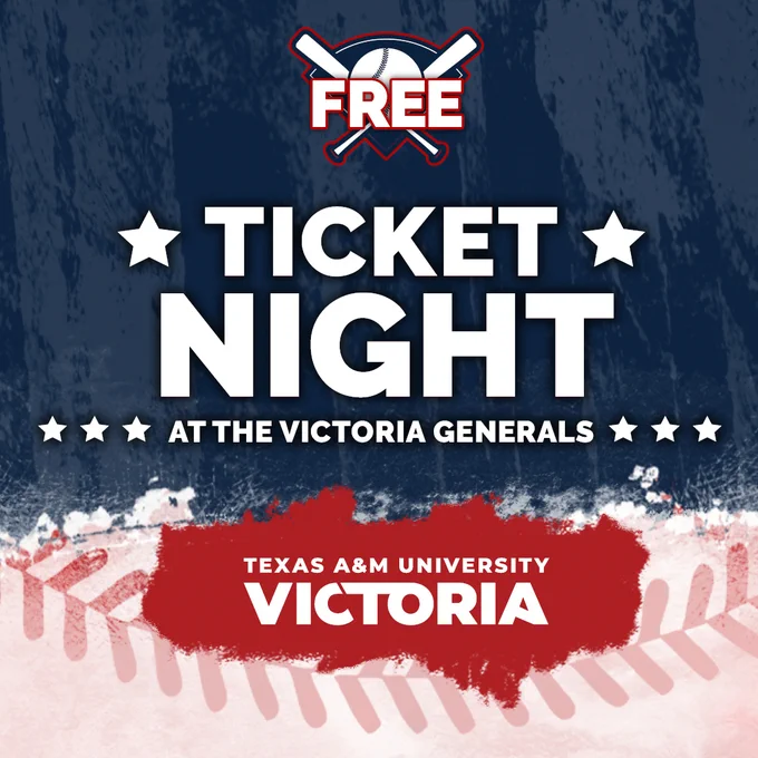 A promo graphic for Free Ticket Night at the Victoria Generals