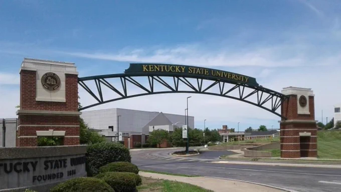 An arch on the Kentucky State University campus