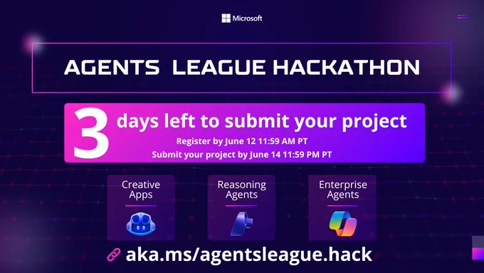 Last chance to join the Agents League Hackathon