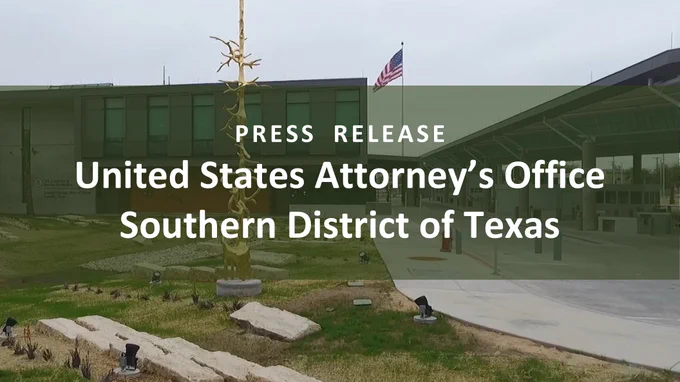 Image of the Juarez Lincoln Bridge Port of Entry Text: PRESS RELEASE – United States Attorney’s Office – Southern District of Texas