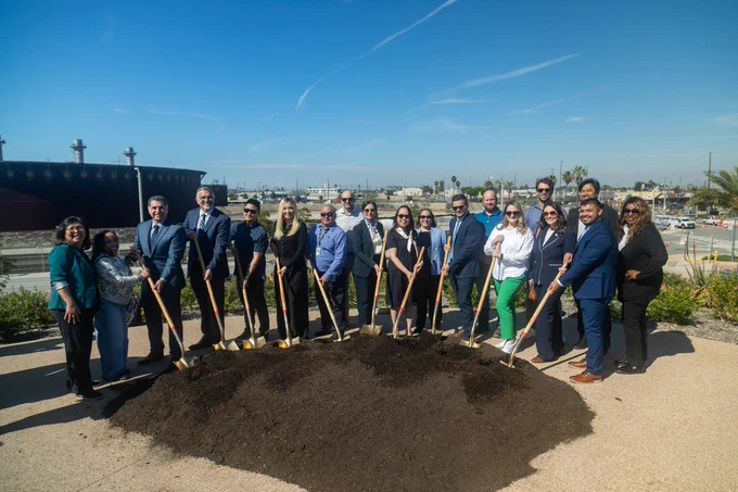 Port of Los Angeles Engineering Division at the Avalon Pedestrian Bridge and Gateway Promenade Groundbreaking
