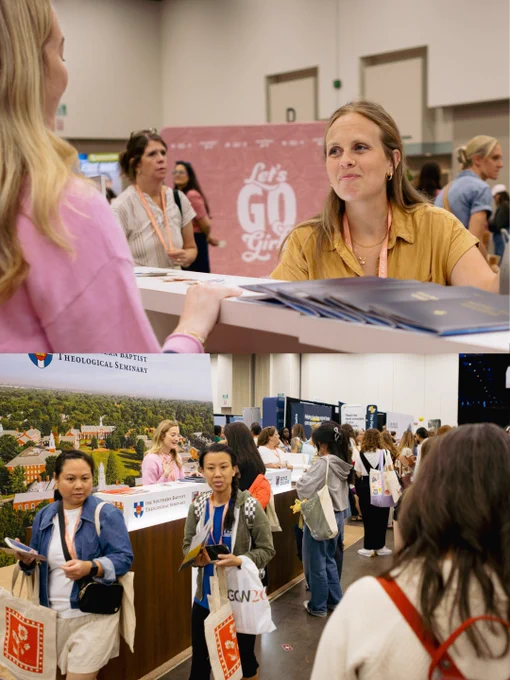 Attendees interact with exhibitors at a conference. The mood is vibrant and engaging, with people exploring various booths.