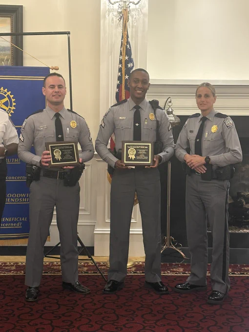 Troopers receiving an award.