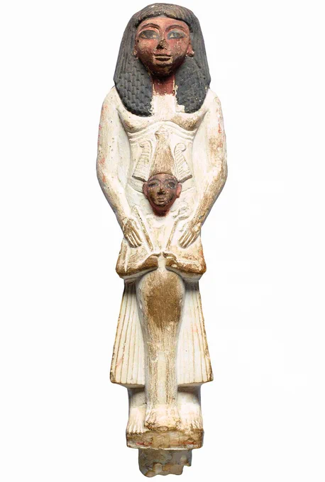 Egyptian statue and script (📸 © The Trustees of the British Museum; The Egypt Centre, Swansea University)