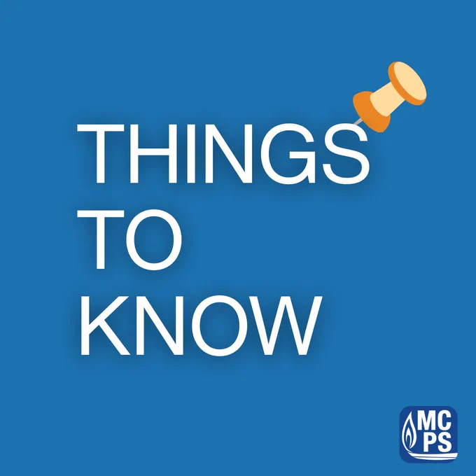 White text reading 'THINGS TO KNOW' pinned on a blue background with an orange pushpin in the top right corner.