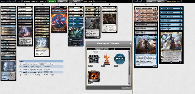 Maindeck
4 Ephemerate
3 Faithful Mending
4 Flooded Strand
2 Force of Negation
1 Godless Shrine
4 Goryo's Vengeance
1 Griselbrand
1 Hallowed Fountain
1 Island
2 March of Otherworldly Light
3 Marsh Flats
1 Meticulous Archive
1 Plains
4 Polluted Delta
1 Prismatic Ending
4 Psychic Frog
4 Quantum Riddler
1 Shadowy Backstreet
4 Solitude
1 Swamp
3 Thoughtseize
1 Undercity Sewers
1 Watery Grave
1 Winternight Stories
1 Pest Control


Sideboard
3 Consign to Memory
1 Emperor of Bones
1 March of Otherworldly Light
3 Mystical Dispute
2 Nihil Spellbomb
1 Teferi, Time Raveler
3 Wrath of the Skies
1 Jace, Vryn's Prodigy