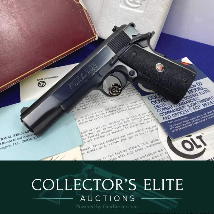 Before 10mm became mainstream, there was the Colt Delta Elite.
Take a look: https://bit.ly/4uYm7cn

This 1988 Colt Delta Elite 10mm represents one of the most desirable early production runs of Colt's legendary 10mm 1911. With its classic blued finish, iconic Delta medallions, and first-generation pedigree, it's the kind of pistol that helped establish the 10mm Auto's reputation among enthusiasts.


#CollectorsElite #guncollector #gunsdaily