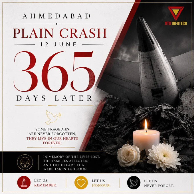 NTG Infotech remembers Ahmedabad plane crash victims respectfully