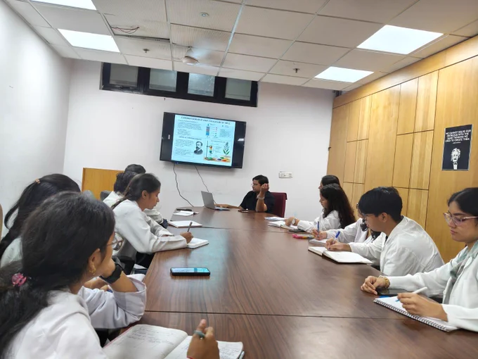 The session focused on the principles and applications of High-Performance Liquid Chromatography (HPLC), instrumentation, analytical method development, and practical aspects of chromatographic analysis. A live demonstration of HPLC operation was conducted, providing participants with hands-on experience in sample preparation, instrument handling, chromatographic data acquisition, and interpretation of analytical results.
