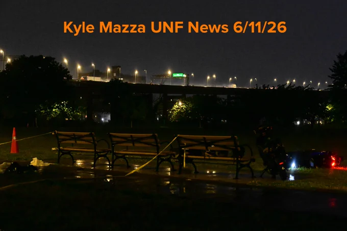 NYPD investigators collected evidence including a knife, two helmets near two mopeds and other items where a man was fatally stabbed inside of Little Bay Park, Queens, New York, USA, June 11, 2026. On Thursday, June 11, 2026, at approximately 8:30 PM, NYPD officers responded to an assault in progress inside Little Bay Park, within the confines of the 109 Precinct in Queens, New York. Upon arrival, officers observed a man with a stab wound to his back. The male was transported by EMS to NewYork-Presbyterian Queens in critical condition, where he was later pronounced dead. Sources say numerous suspects with mopeds fled the scene. There are no arrests at this time and the investigation remains ongoing. The identity of the deceased is being withheld pending family notification.