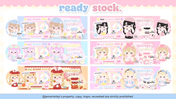 ✿ preview ready stock  ࣪ ،  𓍼

– scroll down for code layout && detail