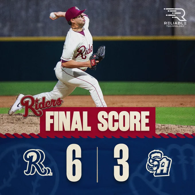 Riders win 6-3.