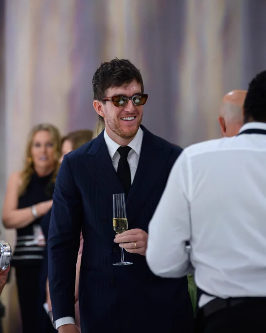 Michael Dickson arriving to the SBLX ring ceremony.
