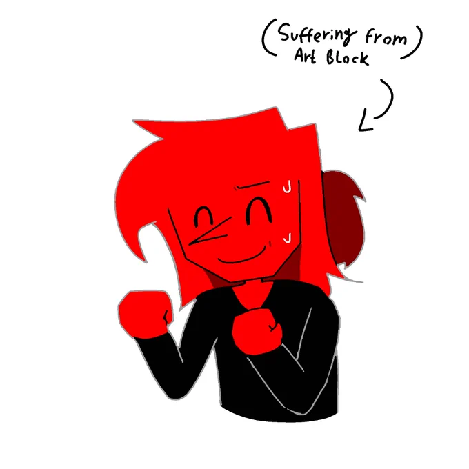 The Mod is suffering from Art block   boredom and is projecting onto Red. My fingers need work to do please allow me to draw for you please please aaaauuuughhhhhhh 🥹😭😔