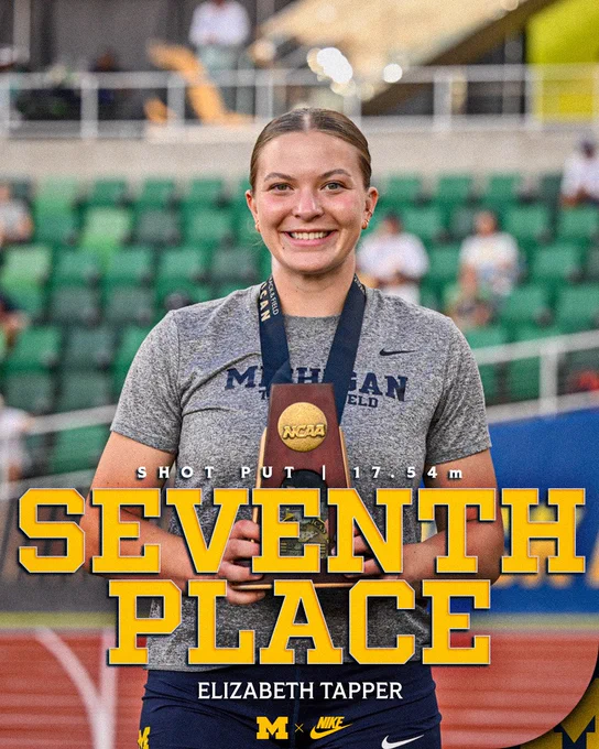 Elizabeth Tapper finishes seventh in the shot put at the NCAA Outdoor Championships