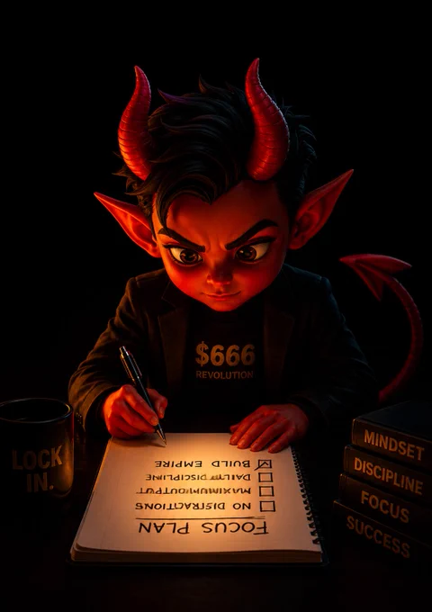 Lil Lucifer creating a plan and staying focused