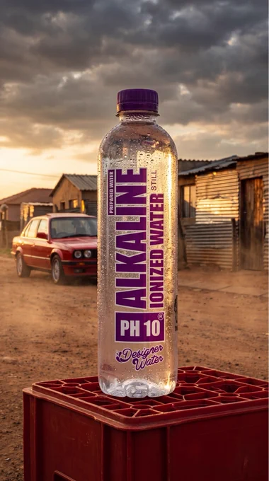Designer water, alkaline water ph10