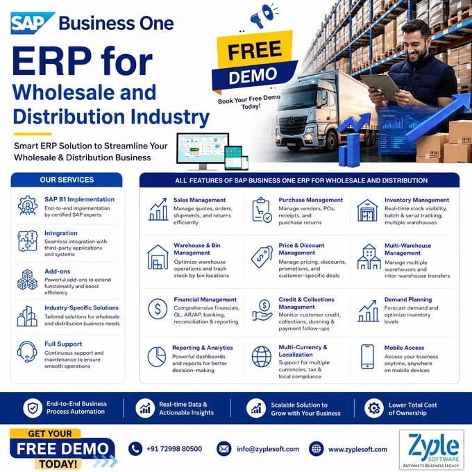 sap business one erp for wholesale and distribution industry