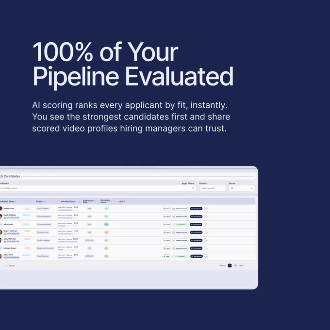 Bridge Labs as your video screening partner-100% of your pipeline evaluated