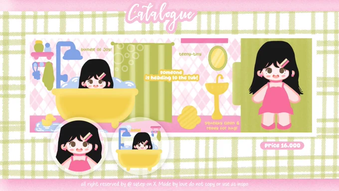 code : A
free retext
layout x only : 16.000
layout wabis only : 17.000
layout x   chibi png (chibi latar kosong): 22.000
bundle layout x   layout wabis : 27.000
bundle layout x   layout wabis   chibi png : 31.000