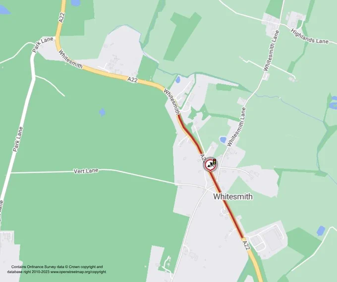 Map of works area.