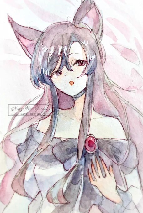 今泉影狼の水彩イラスト