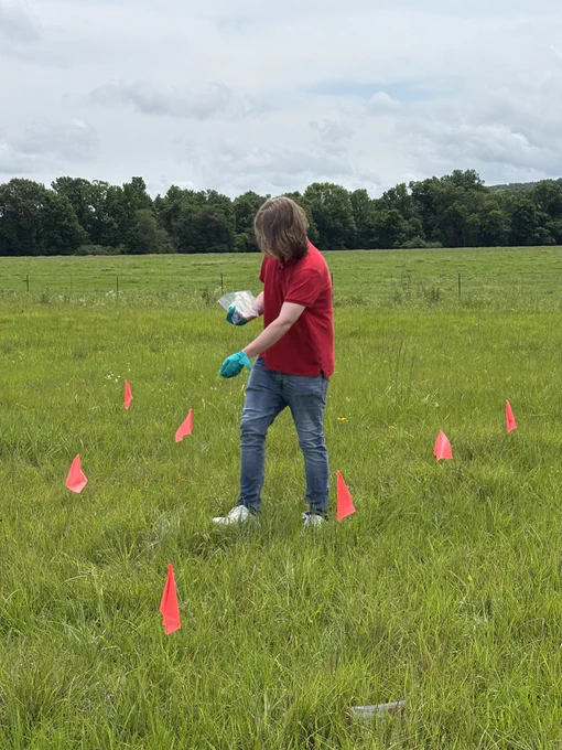 Intern at work in Faulkner County.