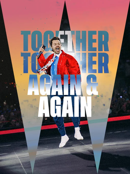 An illustration welcoming Harry Styles back to Wembley ahead of the first of 12 shows for the Harry Styles: Together, Together tour. 