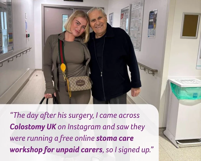 National Carer’s Week 8–14 June, we’re sharing Ellie’s story of caring for her grandad. After a life-changing cancer diagnosis & emergency surgery, David was given a permanent ileostomy. Their story is a reminder of the vital role unpaid carers play: colostomyuk.org/national-carers-week-2026-ellie-david
