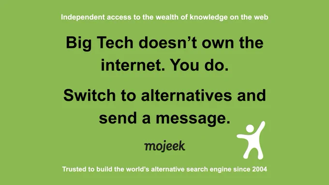 Big Tech doesn’t own the internet. You do. Switch to alternatives and send a message.