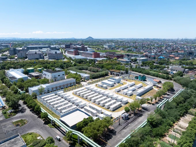 An aerial view of a BESS facility. © Shutterstock 2680006145
