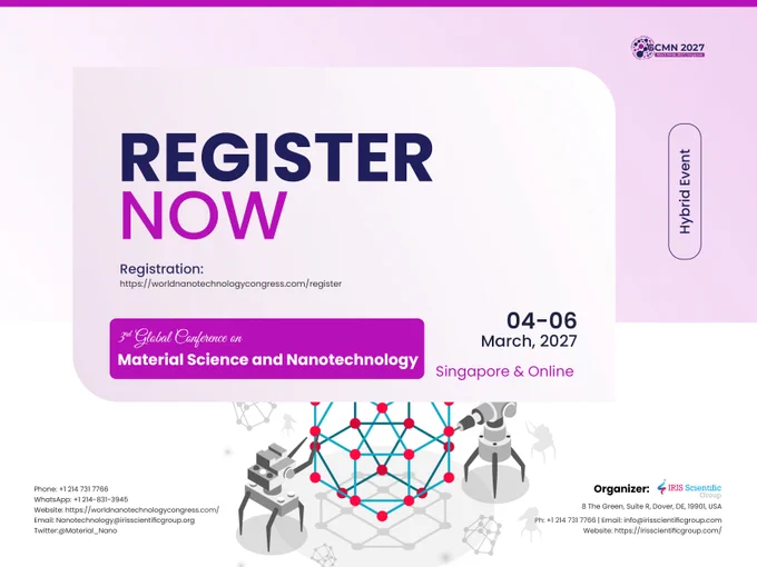 #GCMN2027 #Nanotechnology #MaterialScience #Conference2027 #ScientificResearch #EngineeringInnovation #GlobalConference #ResearchCommunity #MaterialsScience #NanoTech #AcademicConference #ScienceAndTechnology #ResearchInnovation