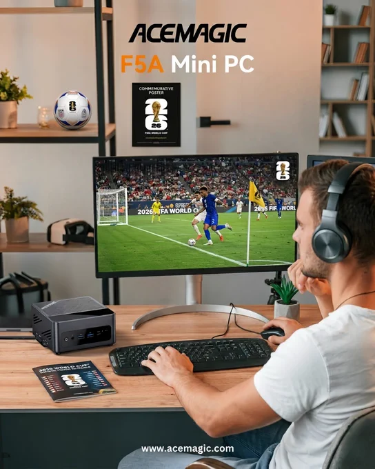 ⚽🔥 Watching the big game on my ACEMAGIC F5A AI Mini PC and it's absolutely flying.

Powered by AMD Ryzen™ AI 9 HX 470, this compact beast handles streaming, gaming, and multitasking like a champion 🚀🖥️

Small size. World-class performance. 🌍⚡

🏷️ Use code ACEFAN3
🛒 https://acemagic.com/products/acemagic-f5a-470-minipc

#ACEMAGIC #ACEMAGICF5A #MiniPC #AMD #RyzenAI #GamingSetup #Tech
