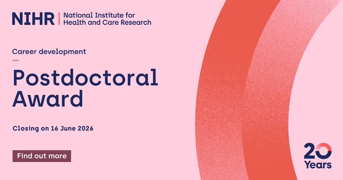 Postdoctoral award closing 16 June 2026. Apply before the deadline.