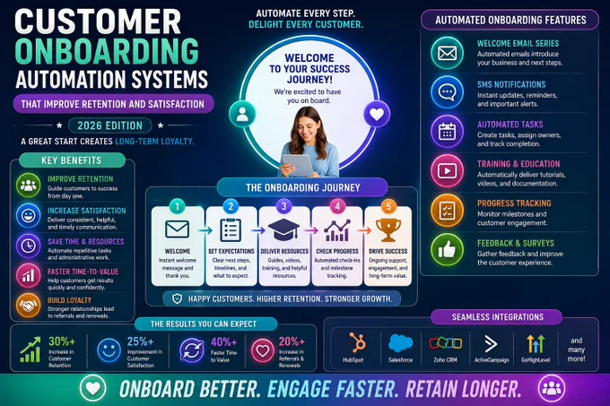 Learn how customer onboarding automation improves retention, satisfaction, engagement, and long-term customer relationships.