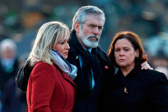 Mary Lou McDonald, Gerry Adam, Michelle O’Neill.
