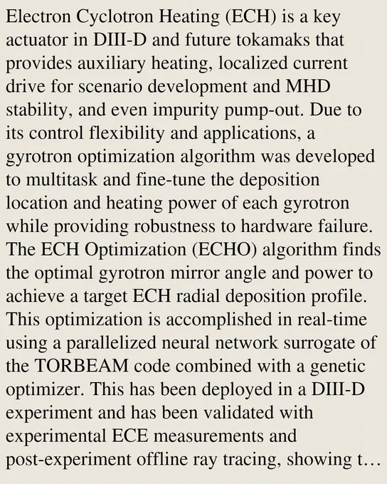 Electron Cyclotron Heating (ECH) is a key actuator in DIII-D and future tokamaks that provides auxiliary heating, localized current drive for scenario development and MHD stability, and even impurity pump-out. Due to its control flexibility and applications, a gyrotron optimization algorithm was developed to multitask and fine-tune the deposition location and heating power of each gyrotron while providing robustness to hardware failure. The ECH Optimization (ECHO) algorithm finds the optimal gyrotron mirror angle and power to achieve a target ECH radial deposition profile. This optimization is accomplished in real-time using a parallelized neural network surrogate of the TORBEAM code combined with a genetic optimizer. This has been deployed in a DIII-D experiment and has been validated with experimental ECE measurements and post-experiment offline ray tracing, showing the algorithm's reliability despite gyrotron failures and significant changes to plasma parameters.