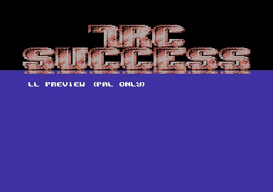 Screenshot of "Fussball" - Crack: Success   The Ruling Company - Published by - on Commodore 64 (1994)