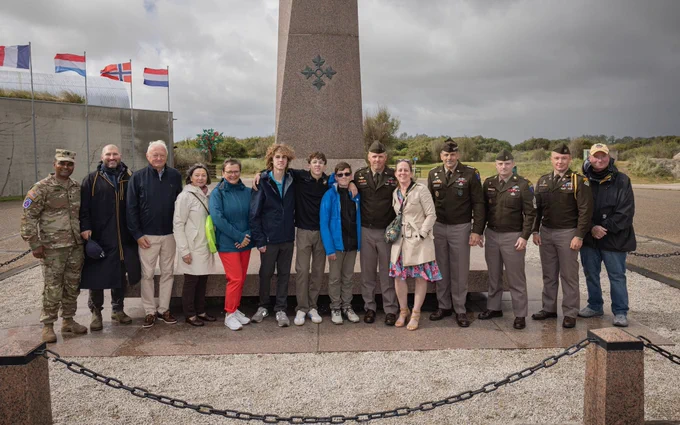 Col. Edwin \u201CEd\u201D Matthaidess, 4th Infantry Division deputy commanding general for support, was promoted to brigadier general on Utah Beach in Normandy, France, June 4.