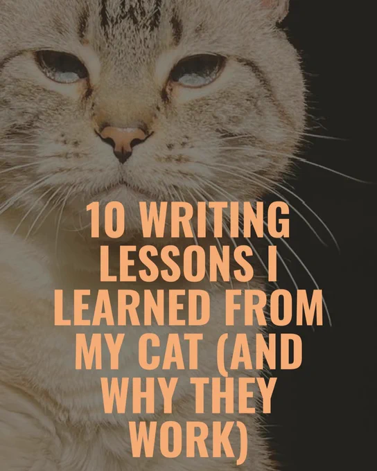 🐈 NEW: 10 Writing Lessons I Learned from My Cat (And Why They Work) by @BadRedheadMedia via @Substack (FREE): https://geni.us/CatWritingLessons

Pets are masters of mindfulness. Cats in particular act like they’ve figured out life and are just waiting for their human servants to catch up already, geez.