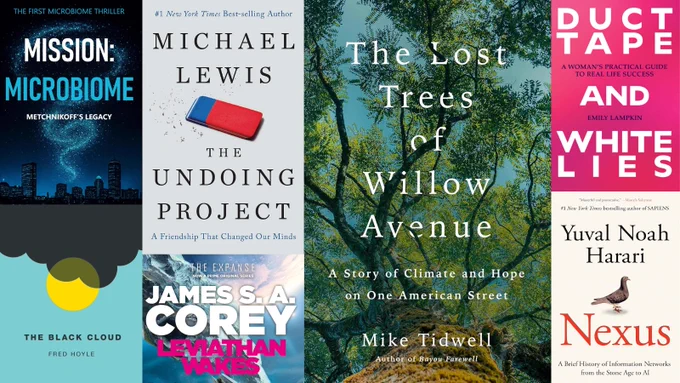 Collage of seven book covers