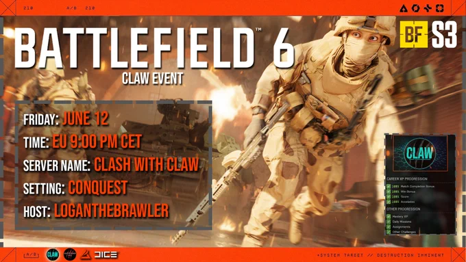 Battlefield 6 - CLASH with CLAW Community Event June 12