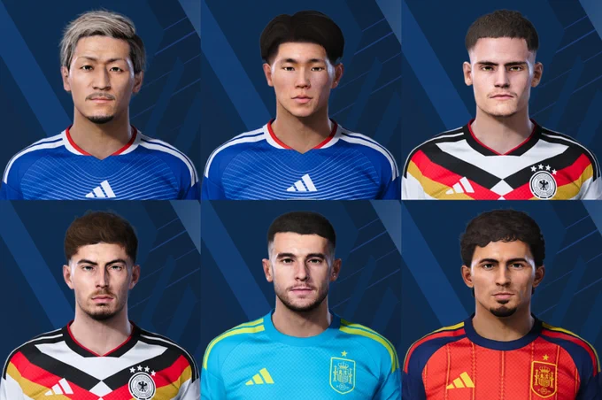 Japan NT

Daizen Maeda - Celtic FC
Kento Shiogai - VfL Wolfsburg

Germany NT

Florian Wirtz - Liverpool FC
Kai Havertz - Arsenal FC

Spain NT

Joan Garcia - FC Barcelona
Yeremy Pino - Crystal Palace FC