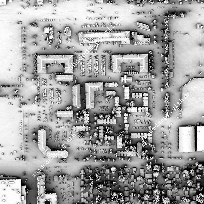 A fragment from the shaded map of Fargo, North Dakota, US.