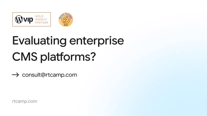 Evaluating enterprise CMS platforms? 
Get in touch
