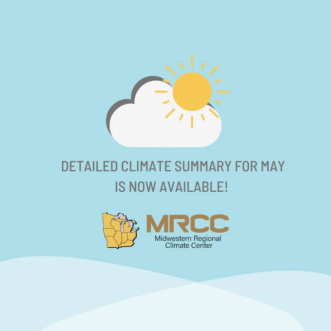 Our May climate summary detailing climatological impacts for the Midwest is out now at the link above. 