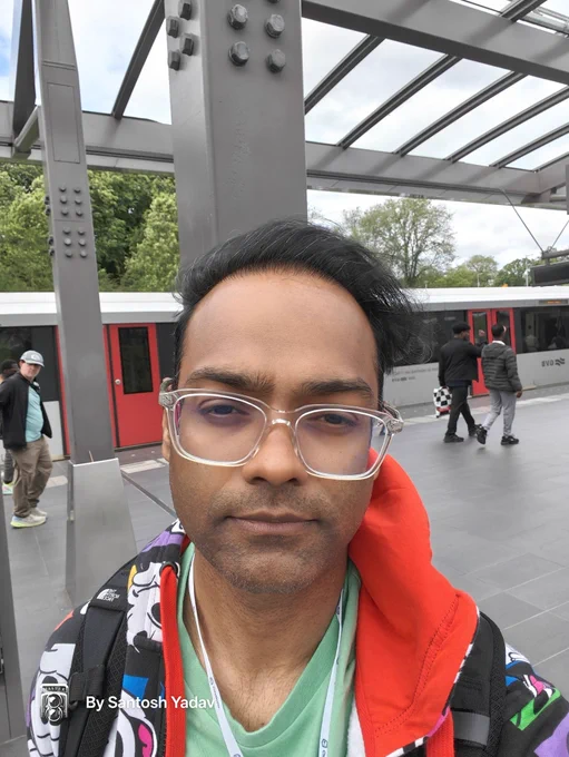 Santosh at station in Amsterdam 