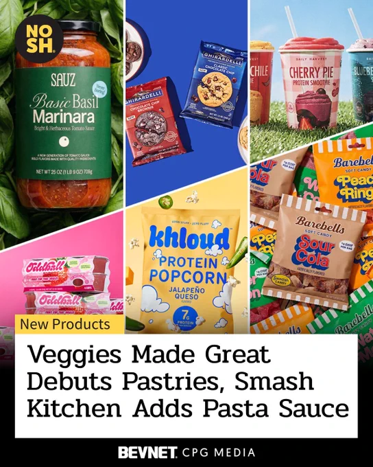 New Products: Veggies Made Great Does Frozen Pastries, Smash Kitchen Extends into Pasta Sauce
